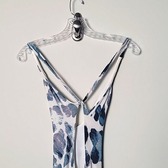 NWT Geebin Maxi Dress XS BodyCon Backless Sexy Stretchy Long Mermaid Fish Tail - Picture 6 of 13